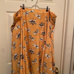 EUC ModCloth 4X Gold Carousel Print Skirt
